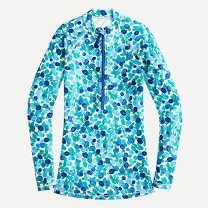 J.Crew Long-Sleeve Rash Guard in Blueberry Floral Size M